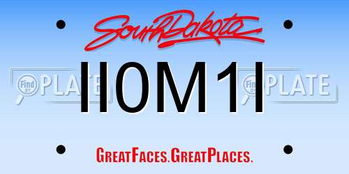 II0M1I South Dakota License Plate