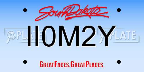 II0M2Y South Dakota License Plate