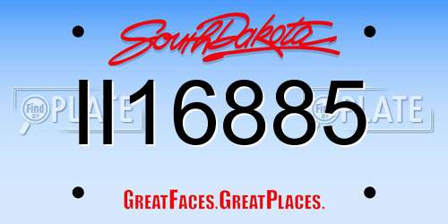 II16885 South Dakota License Plate