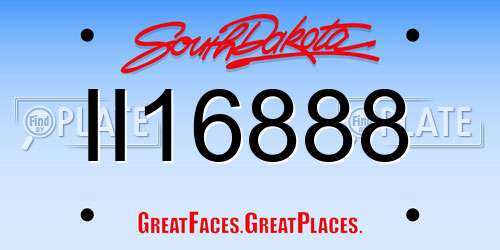 II16888 South Dakota License Plate