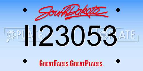 II23053 South Dakota License Plate