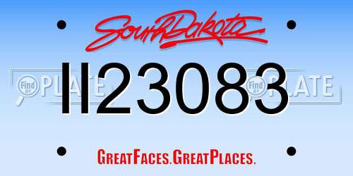 II23083 South Dakota License Plate