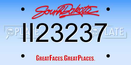 II23237 South Dakota License Plate