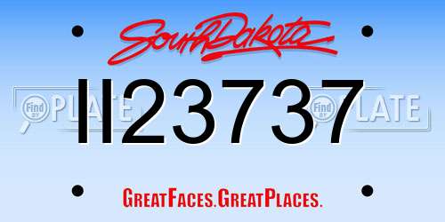 II23737 South Dakota License Plate