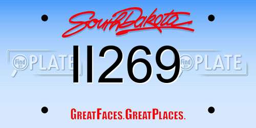 II269 South Dakota License Plate
