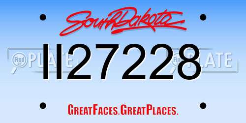II27228 South Dakota License Plate