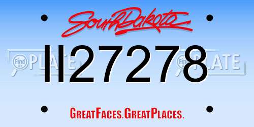 II27278 South Dakota License Plate