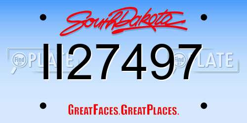 II27497 South Dakota License Plate