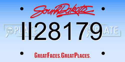 II28179 South Dakota License Plate