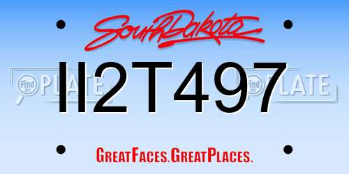 II2T497 South Dakota License Plate