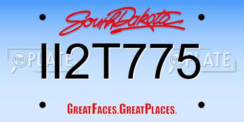 II2T775 South Dakota License Plate