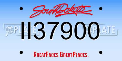 II37900 South Dakota License Plate