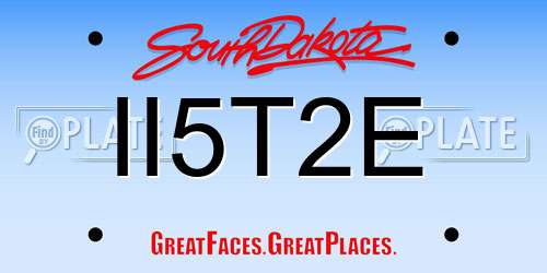 II5T2E South Dakota License Plate