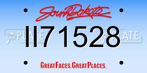II71528 South Dakota License Plate