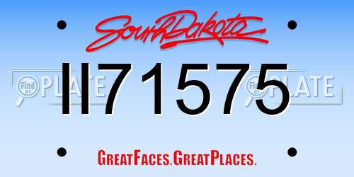 II71575 South Dakota License Plate