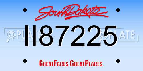 II87225 South Dakota License Plate