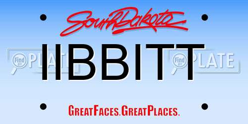 IIBBITT South Dakota License Plate