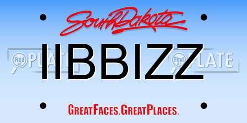 IIBBIZZ South Dakota License Plate