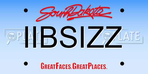 IIBSIZZ South Dakota License Plate