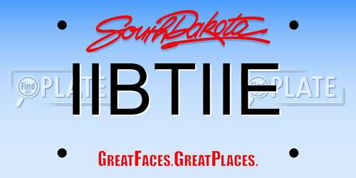 IIBTIIE South Dakota License Plate