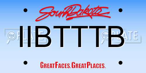 IIBTTTB South Dakota License Plate