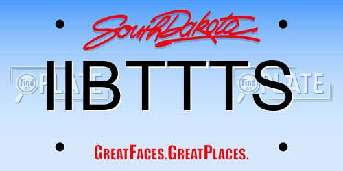 IIBTTTS South Dakota License Plate