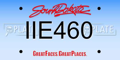 IIE460 South Dakota License Plate