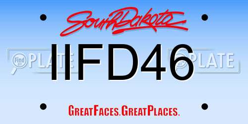 IIFD46 South Dakota License Plate