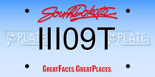 III09T South Dakota License Plate