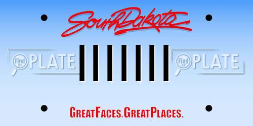 IIIIIII South Dakota License Plate