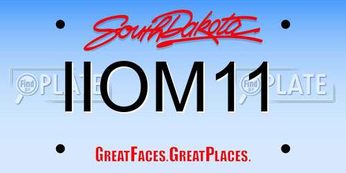 IIOM11 South Dakota License Plate