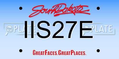 IIS27E South Dakota License Plate