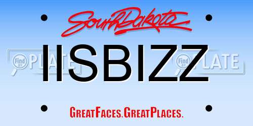 IISBIZZ South Dakota License Plate