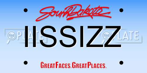 IISSIZZ South Dakota License Plate