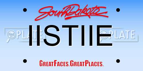 IISTIIE South Dakota License Plate