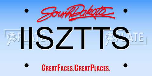 IISZTTS South Dakota License Plate