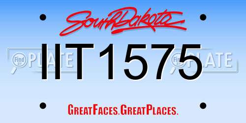 IIT1575 South Dakota License Plate