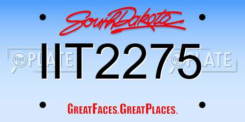 IIT2275 South Dakota License Plate