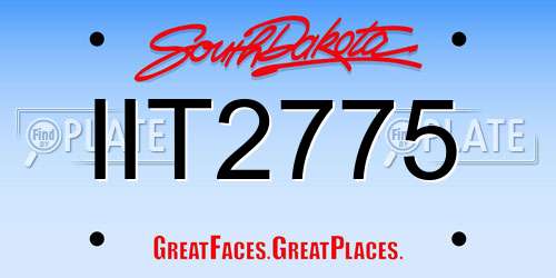 IIT2775 South Dakota License Plate