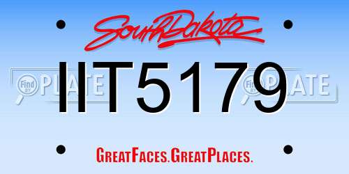 IIT5179 South Dakota License Plate