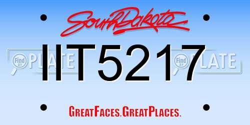 IIT5217 South Dakota License Plate