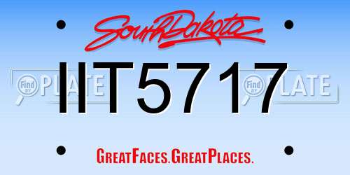 IIT5717 South Dakota License Plate
