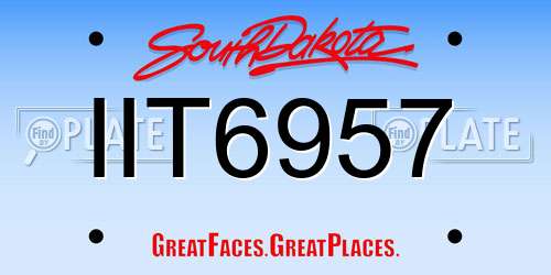 IIT6957 South Dakota License Plate