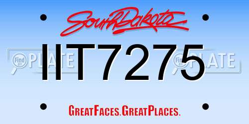 IIT7275 South Dakota License Plate