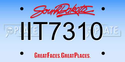 IIT7310 South Dakota License Plate