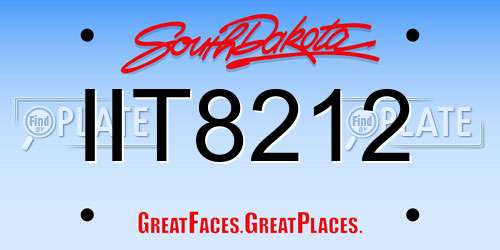 IIT8212 South Dakota License Plate