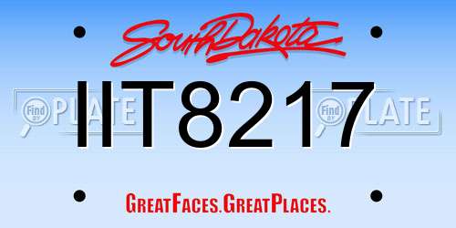 IIT8217 South Dakota License Plate