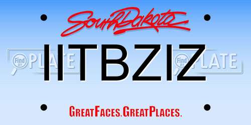 IITBZIZ South Dakota License Plate