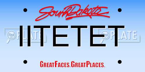 IITETET South Dakota License Plate