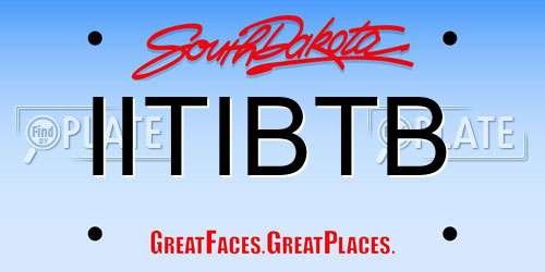 IITIBTB South Dakota License Plate